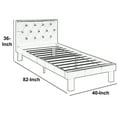 thumbnail image 5 of Benzara Faux Leather Upholstered Twin size Bed with tufted Headboard, Black, 5 of 5