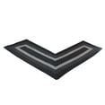 thumbnail image 2 of Better Trends 24"x 68"x 68" L-Shape Braided Rug 100% Polypropylene Durable and Stain Resistant Reversible Indoor Area Utility Rug, Country Stripe Collection - Dark Blue Stripe, 2 of 5