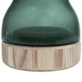 thumbnail image 5 of Northlight Bubble Hurricane Glass Candle Holder with Wooden Base - 7.75" - Storm Gray, 5 of 7
