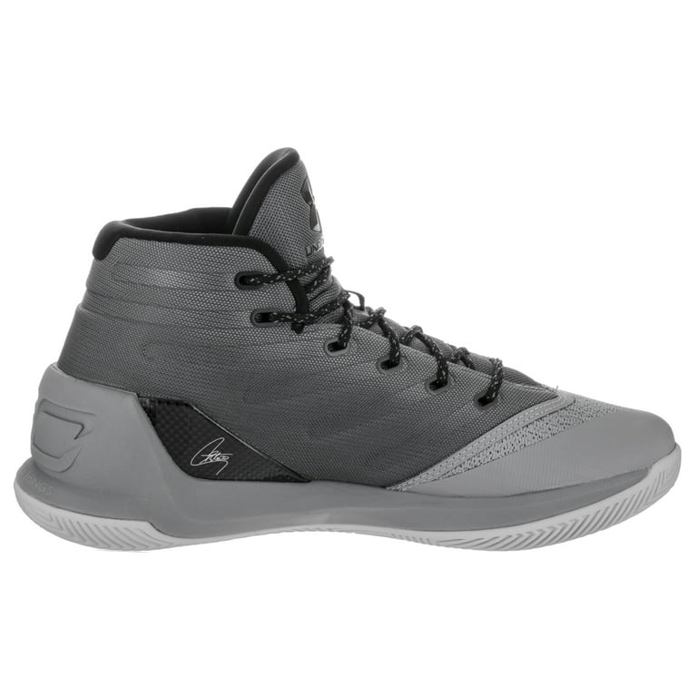 Mens Under Armour Curry 3 Grey Matter Steel Aluminum Black 1269279 035