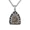 Akashagarbh Buddha, variant on Men's Stainless Steel Personality Hip Hop Buddism Sacred Manjushri Buddha Patron Flower Flame Shape Statue of Buddha Necklace