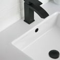 thumbnail image 4 of Stylish Undermount 19.50" W x 15.50" D White Rectangular Porcelain Bathroom Sink with 2 overflow rings P-204, 4 of 9