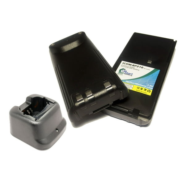 2x Pack - BP-210N Battery Charger for Icom IC-V8, IC-V82, IC-A6, IC-A24, IC-T3H, IC-A6E, IC-F3GS, IC-F21 Two-Way Radio (1600mAh, 7.2V, NI-MH)