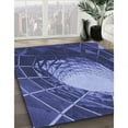 thumbnail image 2 of Ahgly Company Indoor Round Patterned Light Slate Blue Area Rugs, 4' Round, 2 of 6