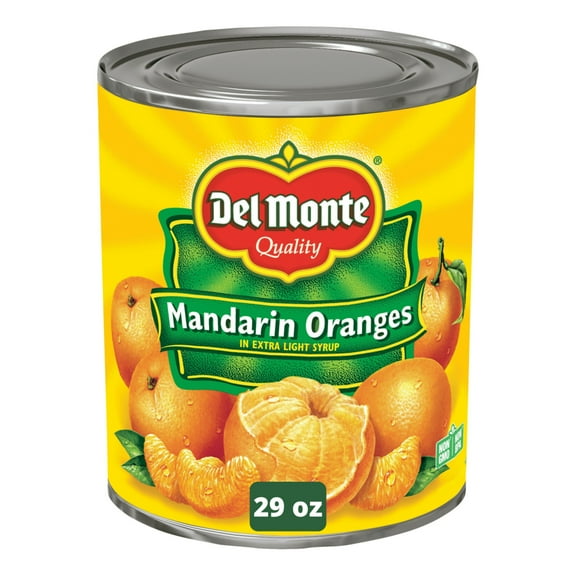 Del Monte Mandarin Oranges in Extra Light Syrup, 29 oz Can, Canned Fruit