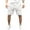 White, variant on Gym Shorts Men Male Casual Mid Waist Shorts Summer Solid Color Splice Pocket Drawstring Knee Length Pants Men's Sweatpants White M