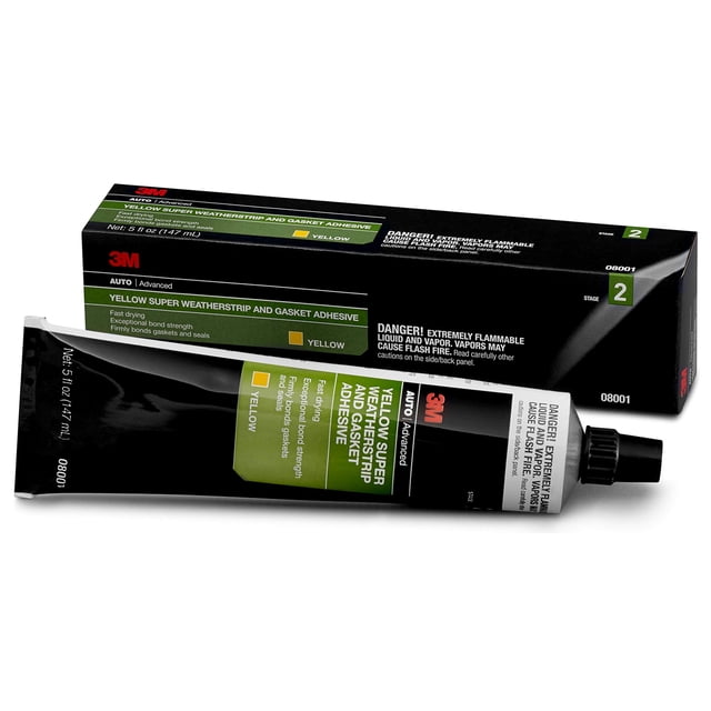 Adhesivo 3M Super Weatherstrip y junta 08001, 150 ml, color amarillo