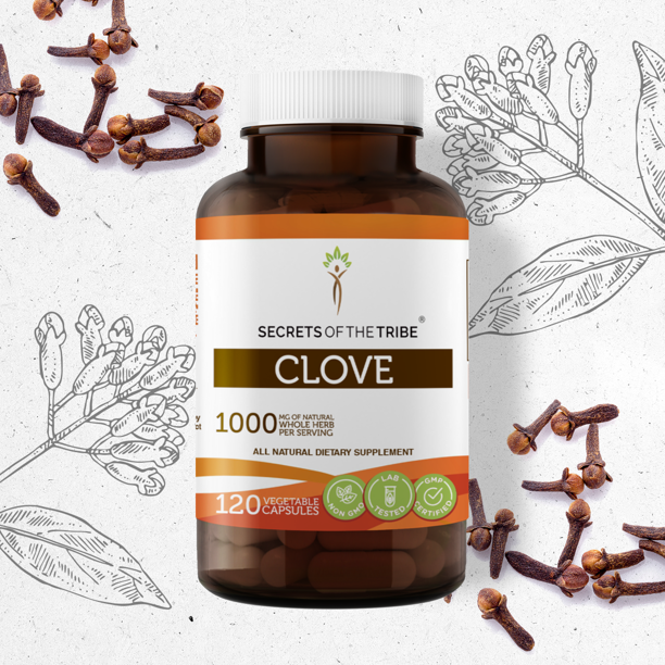 Secrets of the Tribe Clove 120 Capsules, 500 mg, Organic Clove