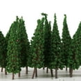 thumbnail image 4 of 50pcs Árboles Modelo de Paisaje de Tren Ferrocarril 1:100 Verde Sunnimix, 4 of 8