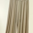 thumbnail image 4 of cocolona Womens Summer Casual Plus Size Pleated Pants Elastic Waist Drawstring Wide Leg Vacation Lounge Trousers, 4 of 4
