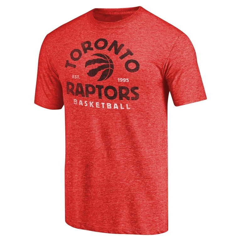 Men's Red Toronto Raptors Vintage Arch Tri-Blend T-Shirt
