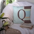 thumbnail image 3 of Carolines Treasures CJ1003-QPW1414 Letter Q Initial Monogram - Blue Stripes Indoor & Outdoor Fabric Decorative Pillow, 3 of 4
