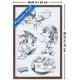 thumbnail image 3 of Sonic the Hedgehog (1991): Classic - Pencil Sketch Collage Wall Poster, 22.375" x 34" Framed, 3 of 5