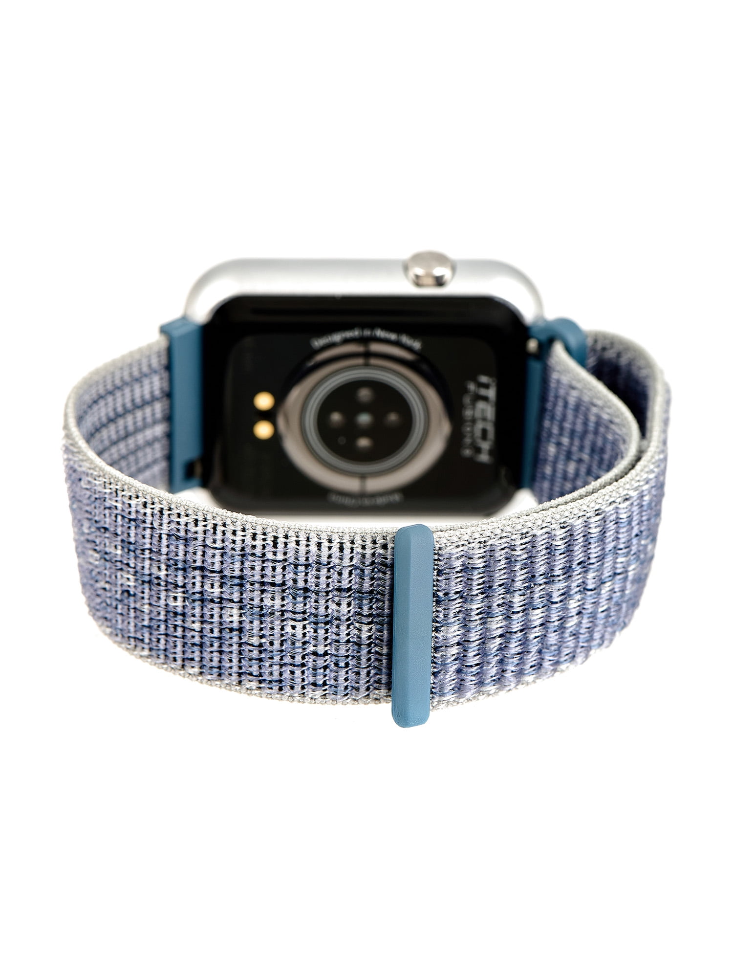 iTech Fusion 3 Unisex Adult Rectangular Smart Watch, Blue, Grey, Stretch Sports Band