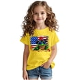 thumbnail image 4 of FamilyThread Toddler Kids Boys Girls American Flag Cotton T-shirt Fashion Cute Round Neck Print Tee Short Sleeve For 3-9 Years, 4 of 8