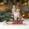 thumbnail image 1 of Adornos navideños, regalos navideños, trineo de madera navideño, reno, Papá Noel, decoración de mesa navideña dimensional, figura navideña rural creativa, adorno decorativo para el hogar, adornos de m, 1 of 6