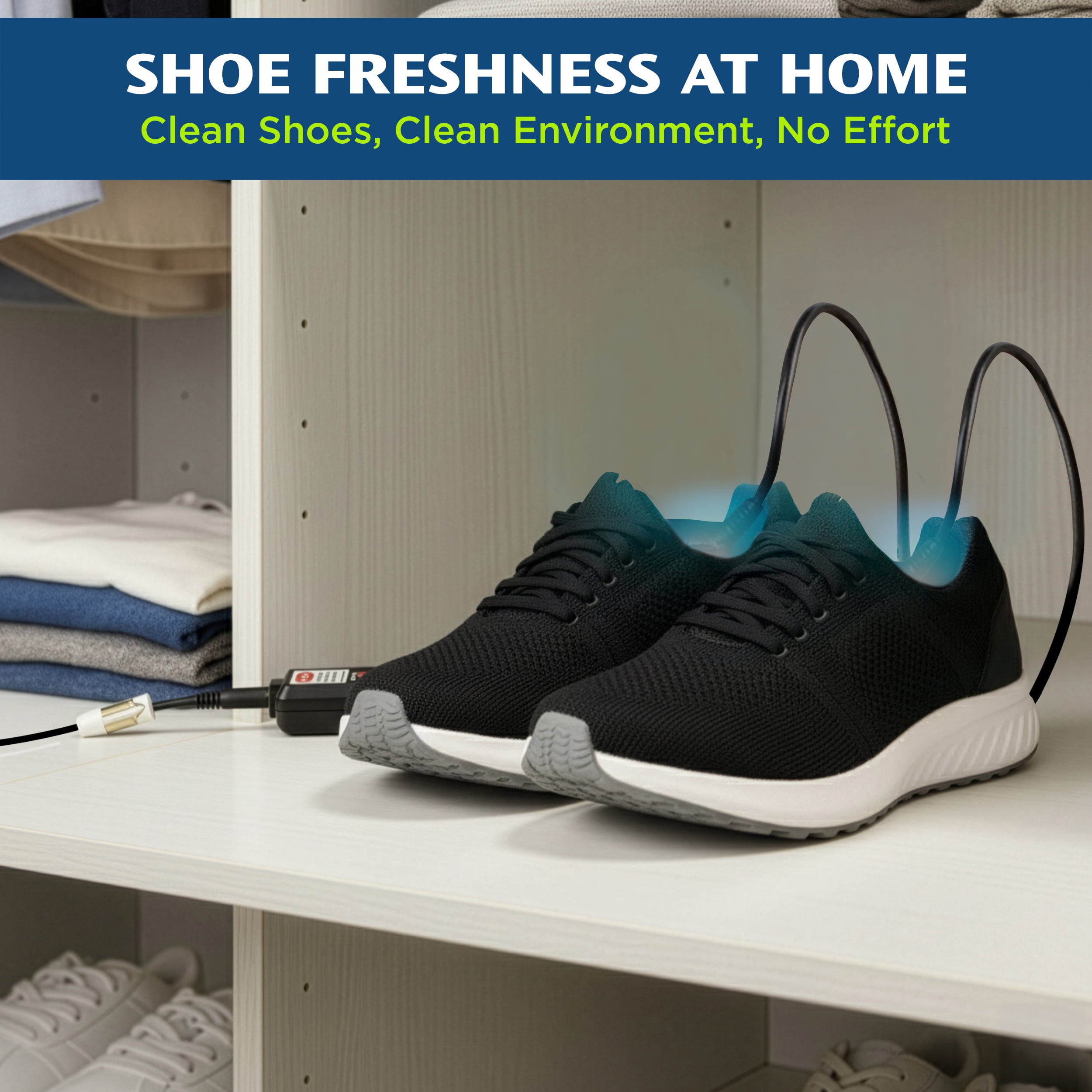 PediFix ShoeZap UV Shoe Deodorizer, 15-Minute Freshening Cycle