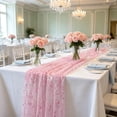 thumbnail image 5 of Feledorashia Mesh Table Runner, Gold Foil Tablecloth, Sheer Dining Table Decor for Weddings Parties Events, Flexible Polyester Fabric, 70x200cm European Style Banquet Table Cover, 5 of 7