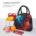 thumbnail image 5 of Salouo Red And Blue Fire for Insulated Lunch Bag for Women/Men - Leakproof Cooler Tote Bag Organizer - Reusable Lunch Box for Office Picnic Hiking Beach-One Size, 5 of 6