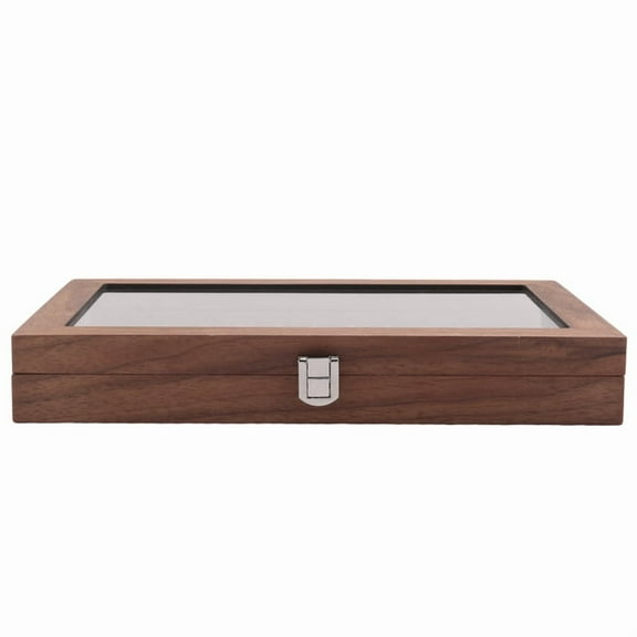 12 Grid Walnut Pen Storage Holder Pen Case Wear-Display Student Gift Anti Dust- Fountain Box Pen-