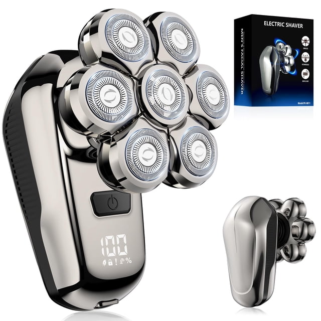 Afeitadora de Cabeza Cokclean FK-8611 7D Impermeable con Pantalla LED