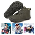 thumbnail image 1 of Botas Tobillo Minimalistas Botines Con Forro Cálido Zapatos Senderismo Descalzos Cortas A Prueba Nieve Invierno para Ligeras Impermeables Antideslizantes Viajes Al Aire Libre, 1 of 9