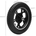 thumbnail image 2 of 12 1/2 x 2 1/4 Electric Rear Wheelchair Wheel Assembly, 62-203 12x2.25/2.50 Solid Tire with Wheel Hub 4PR – Replacement for Wheelchair Walker Scooter Transport Chair Mobility (Set of 2), 2 of 7