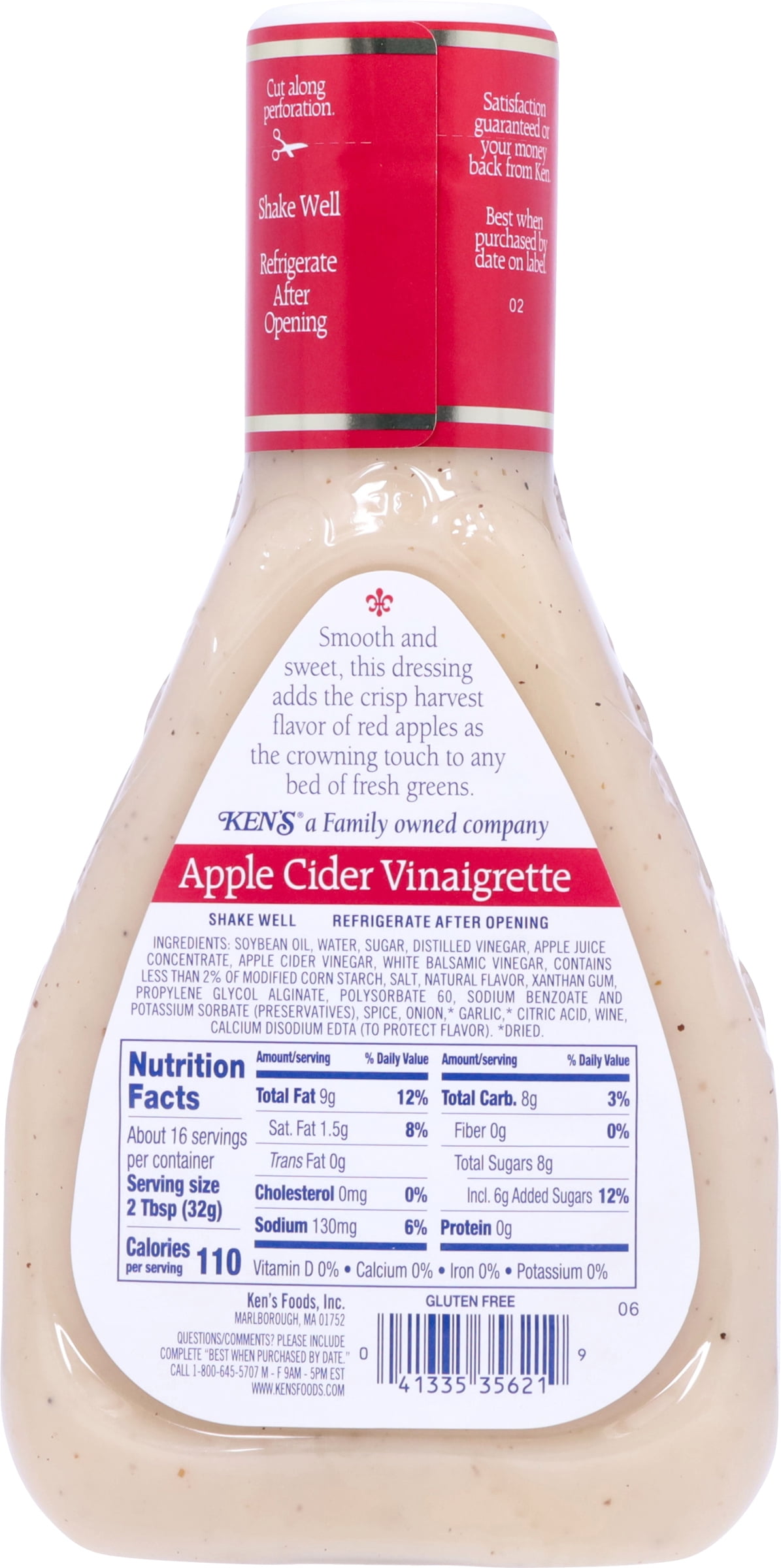Ken's Steak House Apple Cider Vinaigrette Salad Dressing 16 fl oz