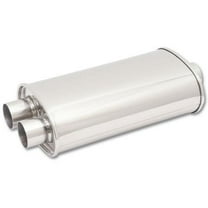 Vibrant Performance 1111 VIB1111 STREETPOWER OVAL MUFFLER, 3IN INLET (CENTER IN - DUAL OUT)