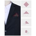 thumbnail image 3 of INSPIRE CHIC Men's Pocket Squares Flower Patterned Handkerchiefs with Solid Trim for Wedding Party Brown One Size, 3 of 4
