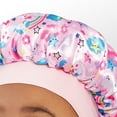 thumbnail image 4 of KISS Colors & Care Toddler Silky Satin Bonnet, 12-36 Mos. – Pink Unicorn, 4 of 12