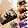 thumbnail image 4 of Halloween Entrance Door Mat, Creepy Pumpkins Halloween Decor Welcome Doormat, Non-Slip Floor Mat Decorative for Home Bathroom Kitchen indoor/Outdoor - 16" x 24", 4 of 5