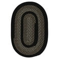thumbnail image 2 of 11' x 14' Onyx Black Oval Modern Braided Area Throw Rug, 2 of 2