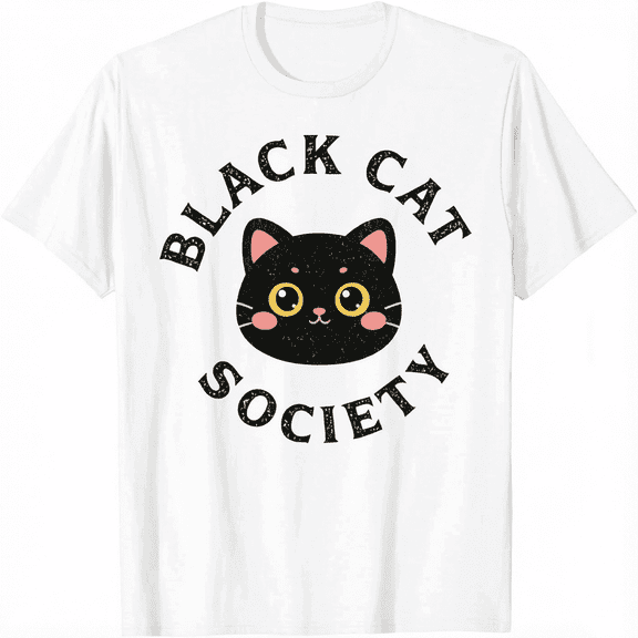 Black Cat Society Misunderstood Cat Unisex T-Shirt