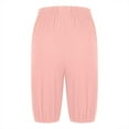 thumbnail image 5 of MIUOWANP Women's Casual Shorts with Pockets Solid Color Breathable Drawstring Elastic Waist Half Pants Size XXXL(14)Pink, 5 of 6