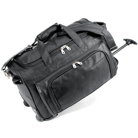 Download BNJ U.S. Traveler Koskin Leather Rolling Carry-On Duffel ...