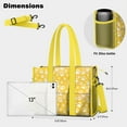 thumbnail image 5 of Teacher Tote Bag,Yellow Dog Paw Footprint Teacher Utility Tote Bag,Large Work Tote Bags for Women with Multiple Pockets,Top Zipper Closure,13.8x10.6x6.7 Inch, 5 of 5