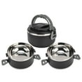 thumbnail image 4 of Thermal Lunch Box, Keep Warm Portable Handle Premium Material Three Layers Stackable Lunch Box  for Camping for Picnic for School Black Three Layers, 4 of 7