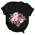 thumbnail image 4 of Outfmvch T Shirts for Women Casual Summer T Shirt Floral Butterfly Funny Graphic Tee T Shirt Womens Tops, 4 of 6