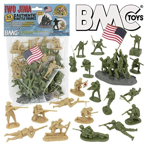 big bucket of army men