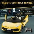 thumbnail image 6 of NEILA Ride on Car for Kids 12V Licensed Lamborghini Electric Vehicles Battery Powered Sports Car with Control, 2 Speeds, Sound System, LED Headlights and Hydraulic Doors, 6 of 8