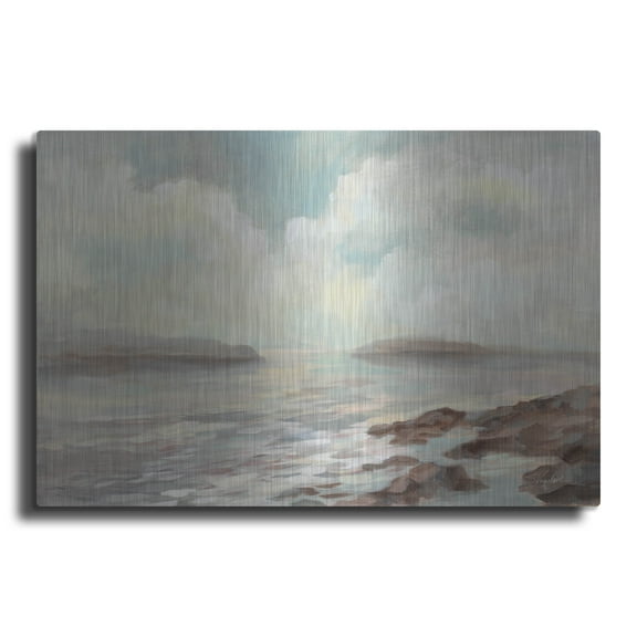 Luxe Metal Art 'Distant Island'  by Silvia Vassileva Metal Wall Art, 36" x 24"