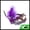 Purple, variant on Unique Bargains 1 Box Dancing Queen Feather Half Face Party Mask Gold Tone