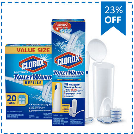 - Buy and Save: Clorox ToiletWand Bonus Starter Kit & 20ct Refills
