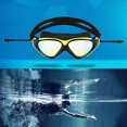 thumbnail image 5 of Swimming Goggles Swimming Goggles Men Women High Definition Waterproof Anti-Fog Flat Mirror Glasses Large Frame Lens Eyewear with Ear Plug Swim Goggles Protection, 5 of 5