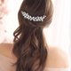 thumbnail image 3 of Zhuge Horquillas para el pelo de boda con flores para novias, peinetas con perlas de cristal,joyas con diamantes de imitación para novias, damas de honor y mujeres (plateadas), 3 of 5