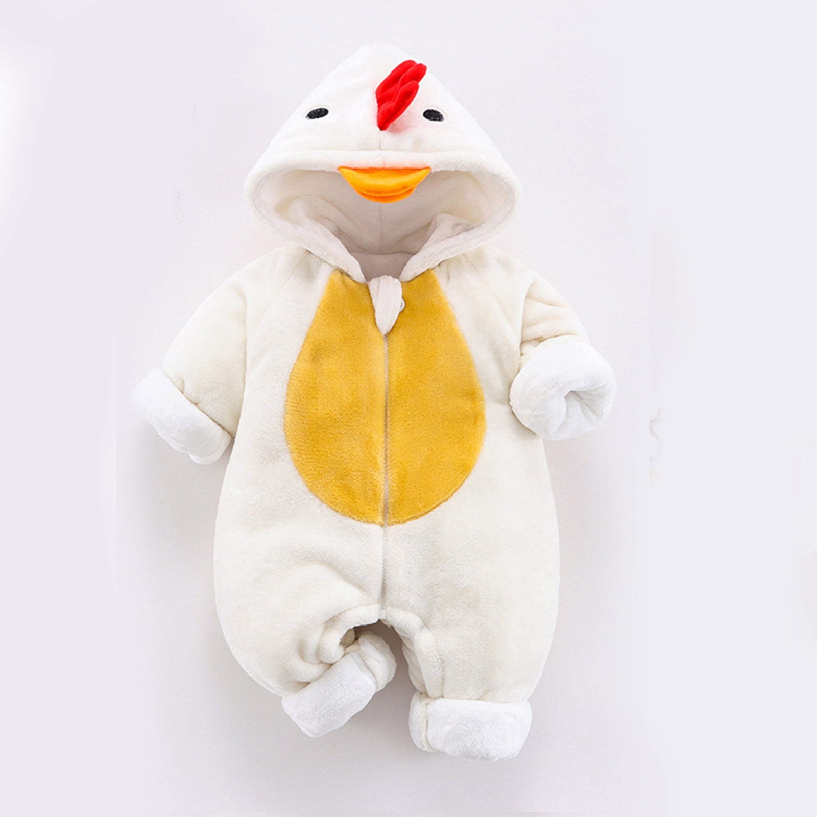 CAIVO Baby Clothes Boy Girl Thick Snowsuit Winter Warm Chick Coats Hooded O-Neck Romper Jumpsuit Leisure Toddler Child Daily Wear