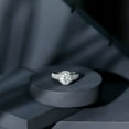 thumbnail image 5 of Rosec Jewels Moissanite Engagement Ring with Side Stones (8 mm, 2 Ct, D-VS1 Quality Authentically Certified) - with Jewelry Box, 14K White Gold, US 12.00, 5 of 8