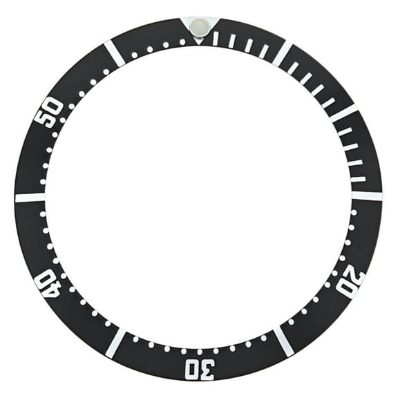 BEZEL INSERT FOR OMEGA SEAMASTER 166.027 WATCH BLACK 37MM X 30MM