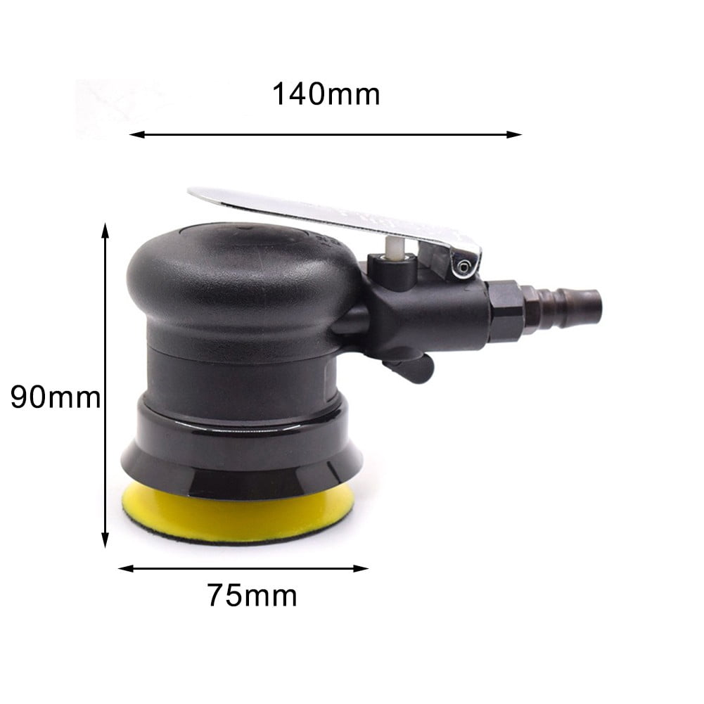 yaaqii 3Inch Air Orbital Sander Air Sander 12000 rpm Grinding Polishing for Car Wood